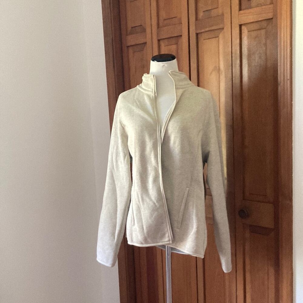 Faded Glory Oatmeal Zippered Sweatshirt, Size XL